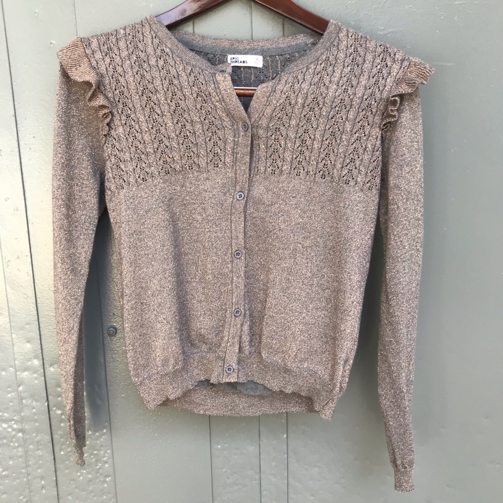 Threads Ruffle Sweater sz Small - Picture 6 of 9